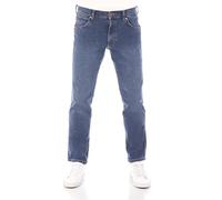 Wrangler Greensboro Men's Jeans Regular Fit Jeans Trousers Denim Stretch Cotton Blue Black W30-W44, Basement Blue (Wss3hn32c), 33 W/32 L