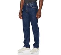 Wrangler Texas Straight Fit Jeans - Dark Blue, Dark Blue, Size 30, Inside Leg Regular, Men Dark Blue