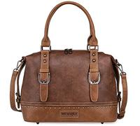 Wrangler Hobo Crossbody Bag Top Handle Small Satchel Purse Shoulder Handbag for Women, Awake Saddle Brown, One Size