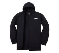 Wrangler Hoodies for Men Big and Tall - Thermal Lined Zip Up Sweatshirt, Black/Black, 5XL Plus