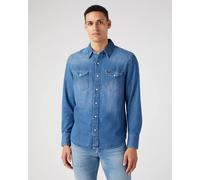 Wrangler Icons 27MW Western Denim Shirt - Icon Mid Stone