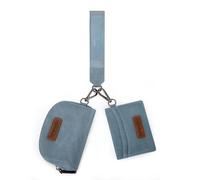 Wrangler KeyChain Wallet Wristlet Wallets for Women Dual Pouch Wristlet with Zipper Womens Credit Card Holder Wallet, A-Jean, S, Minimalist