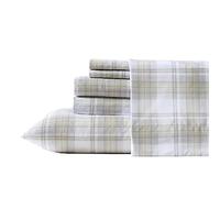 Wrangler- King Sheet Set, Silky & Lightweight Bedding Set, Bed Sheet King Size, Casual Home Décor (Dayton Valley Plaid Beige)