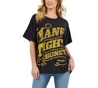 Wrangler Women's X Lainey Wilson Oversized Graphic Tee, Hang Tight, Honey, L