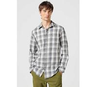 Wrangler Long Sleeve Check Shirt Grey