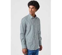 Wrangler Long Sleeve Checked Shirt Green Check
