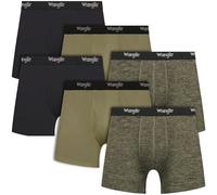 Wrangler Men’s Cooling Boxer Briefs, 6” Inseam, Moisture-Wicking, Stretch Fabric, Pack of 6, Quick Dry, Olive/Black/Heather Green, XL