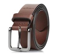 Wrangler Men’s Full Grain Genuine Leather 35mm Thick Casual Belt for Jeans, Pants, 35mm Light Brown, 32 (waist 29-30)