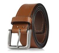 Wrangler Men’s Leather Belt, Country Casual Every Day Belt for Jeans, Light Brown, 32 (waist 29-30)