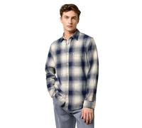 Wrangler Men's 1 Pkt Indigo Shirt, Blue (Dusty Blue), L