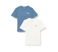 Wrangler Sign Off Regular Short Sleeve T-shirt 2 Units White,Blue L Men