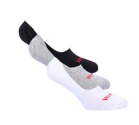 Wrangler Mens 3 Pack of Invisble Socks in Black Cotton - Size UK 9-11