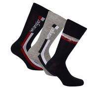 Wrangler Mens 3 Pack of Socks in Blue Viscose - Size UK 9-11
