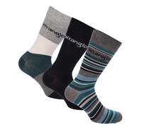 Wrangler Mens 3 Pack of Socks in Grey Textile - Size UK 5.5-8