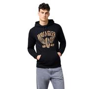 Wrangler Men's Americana Hoodie Hooded Sweatshirt, Black, L