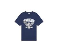 Wrangler Mens Americana Tee T-Shirt, Navy N, M UK