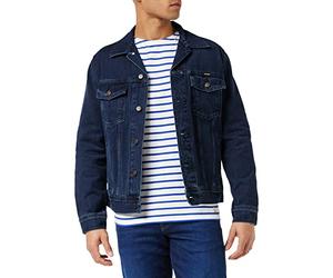 Wrangler Men's Authentic Jacket Coalblue Stone Denim Jacket, Coalblue stone, L