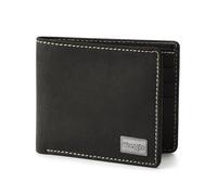 Wrangler Men's Bifold Wallet, Genuine Leather, Gift for Him, Black, One Size, Western