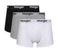 WRANGLER Men's Boxer Shorts in Black/White/Grey | Soft Touch Organic Cotton Trunks with Stretchy Elasticated Waistband | Comfortable and Breathable Underwear - Multipack of 3