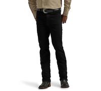 Wrangler Men's Cowboy Cut Active Flex Slim Fit Jean, Black, 34W x 38L