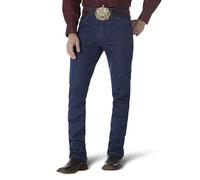 Wrangler Men's Cowboy Cut Slim Fit Jean Jeans, Prewashed Indigo, 35W / 32L
