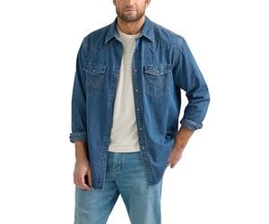 Wrangler Men's Denim Collection Snap Shirt
