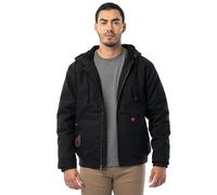 Wrangler Men's Duck Sherpa Lined Full Zip Jacket, Black, 3XL