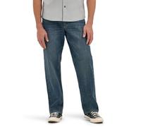 Wrangler Men's Free-to-Stretch Relaxed Fit Jean, Marine, 42W x 32L