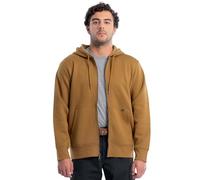 Wrangler Men's Full Zip Hooded Sweatshirt with Front Pouch Pocket, Duck Brown, XL