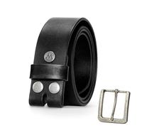 Wrangler Men's Genuine Leather Belt with Removable Buckle, 38mm Casual Belt for Jeans, Gift for Men, Black, 42 (waist 39-40)