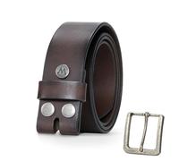 Wrangler Men's Genuine Leather Belt, 38mm Casual Waist Belt for Jeans, Gift for Men, Brown, 32 (waist 29-30)