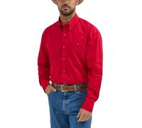 Wrangler Men's George Strait Western Long-Sleeve Relaxed-fit Button-Down Shirt, Red, XL