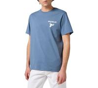 Wrangler Men's Graphic Tee T-Shirt, Blue (Dusty Blue), XXL