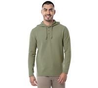 Wrangler Men's Henley Hoodie, Olive Green, L