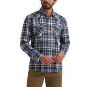 Wrangler Men's Iconic Denim Regular Fit Snap Shirt, Midnight Navy, XXL