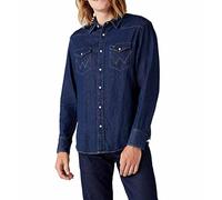 Wrangler Men's Indigood Icons 27mw Denim Shirt, Blue (1 Year), S