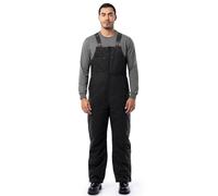 Wrangler Men's Insulated Duck Bibs Work Utility Coveralls, Black, Medium