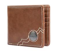 Wrangler Men's Leather Bifold Wallet - Slim & Minimalist Thin Wallet for Men with Card Holder, Money Clip - Western & Travel Wallets, Gifts for Men
