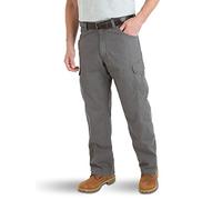 Wrangler Men's Lightweight Ranger Pant Work Utility, Charcoal, 36W x 32L