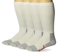 Wrangler Men's Lightweight Ultra-dri Boot Socks 3 Pair Pack Casual, White/Grey, Large (Pack of 4)
