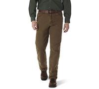 Wrangler Men's Lined Relaxed Fit Jean Work Utility Pants, Antique Indigo/Black, 33W x 32L