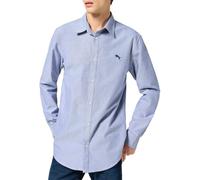 Wrangler Men's ls 1 pkt Shirt, Blue (Oxford Blue), S