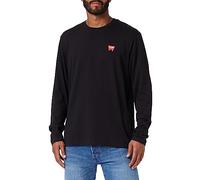 Wrangler Men's LS Sign Off Tee T-Shirt, Black, M
