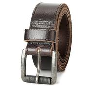 Wrangler Men's Pebble Leather Belt, 38mm Roller Buckle Casual Everyday Belt for Jeans, Gift for Men, Brown, 42 (waist 39-40)