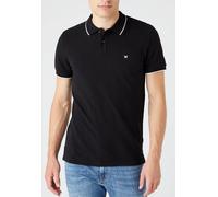 Wrangler Mens Polo Shirt Classic Pique Top Casual Plain Short Sleeve Black