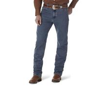 Wrangler Men's Premium Performance Cowboy Cut Regular Jean, Mid Tint, 35W x 32L