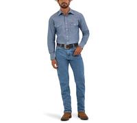 Wrangler Men's Premium Performance Cowboy Cut Regular Jean, Stone Bleach, 31W x 34L