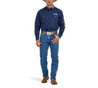 Wrangler Mens Premium Performance Cowboy Cut Slim Fit Jeans, Dark Stone, 32W x 38L