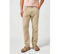 Wrangler - Mens Regular Straight Fit Linen Pants Trousers Beige - GREENSBORO