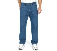 Wrangler - Mens Relaxed Straight Fit Jeans Lightweight & Soft - DARK STONE